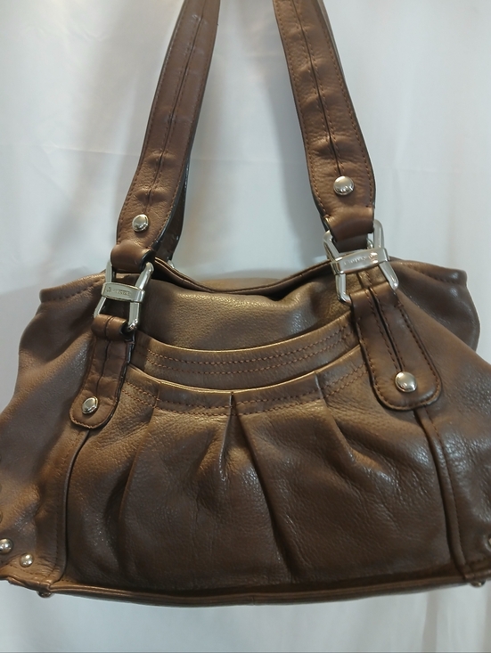 b. makowsky Handbags - B Makowsky Classic Brown Leather Shoulder Bag - Women's Handbag